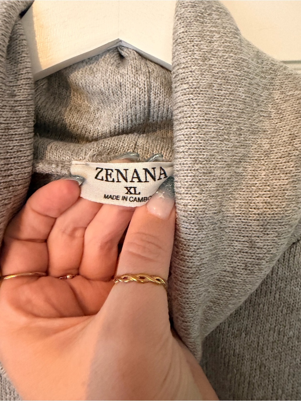 Light Gray Turtleneck Sweater - Picture 4 of 5